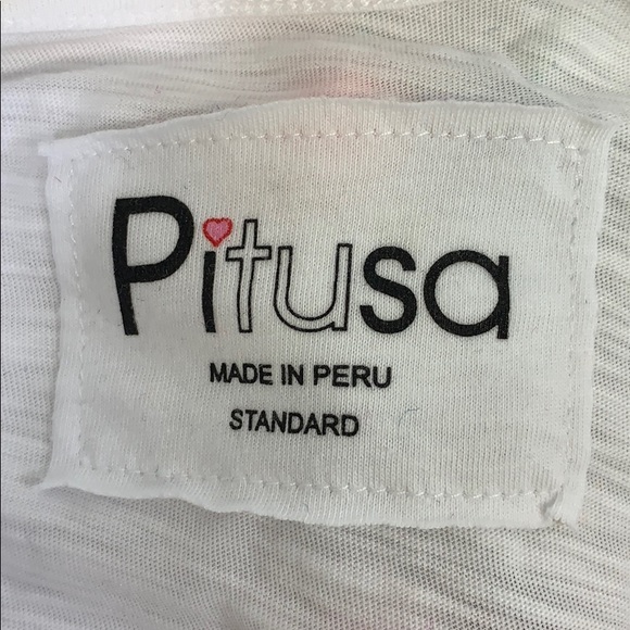 Pitusa White Cotton Dress multicolored Pom Poms - Picture 8 of 8